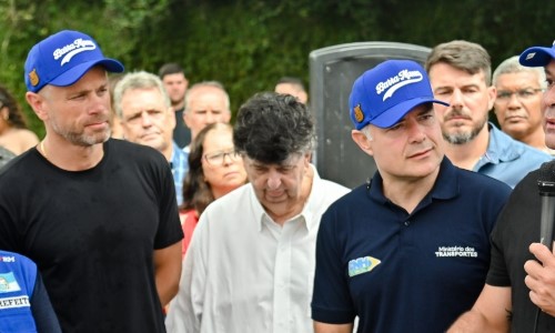 Prefeito de BM recebe ministro Renan Filho e deputado Lindbergh Farias para visita ao viaduto do Barbará